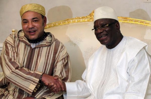 Rencontre entre Mohamed VI et le président malien Ibrahim Boubacar Keïta | Crédits Photo -- REUTERS/Thierry Gouegnon