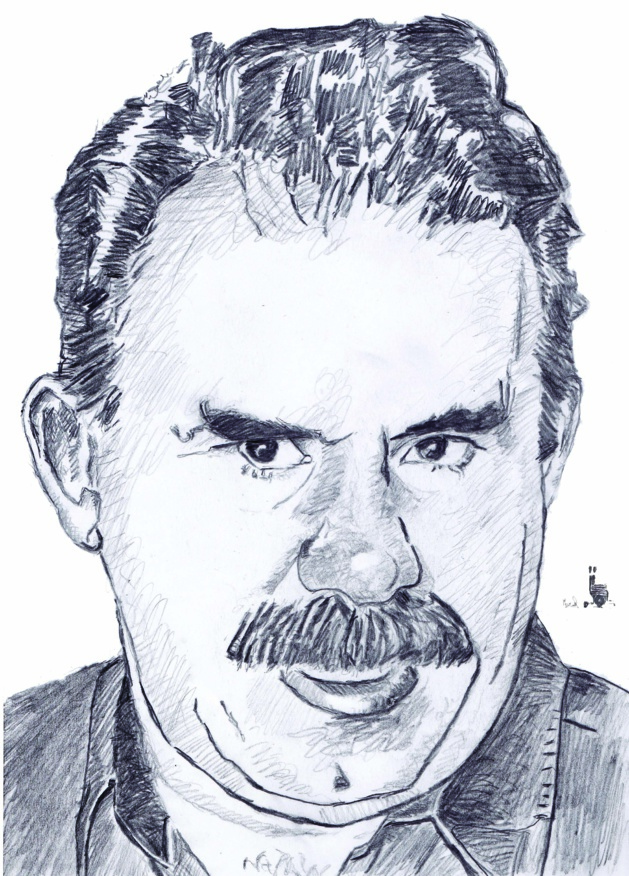 Portrait d'Abdullah Öcalan. Crédit Muriel Epailly. Portrait d'Abdullah Öcalan. Crédit Muriel Epailly.