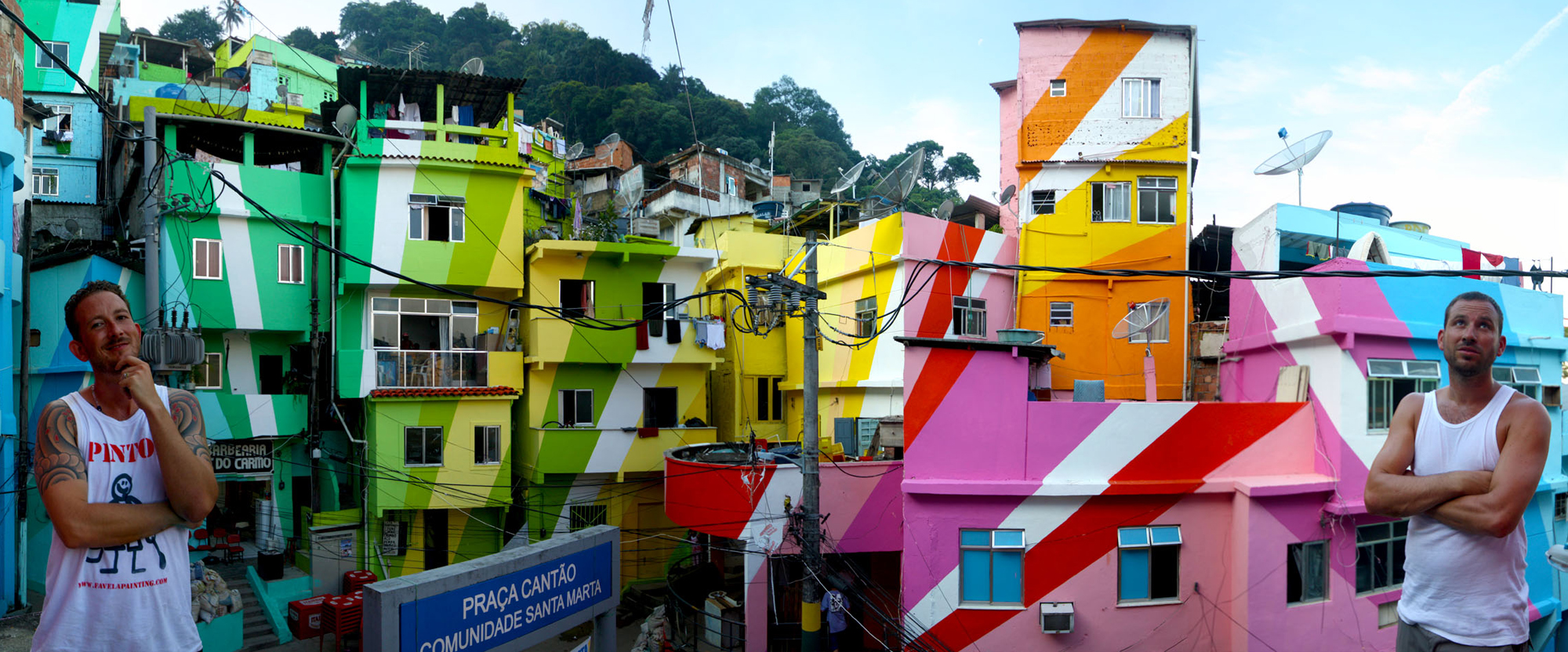 Resultado de imagen para favela de santa marta rio de janeiro