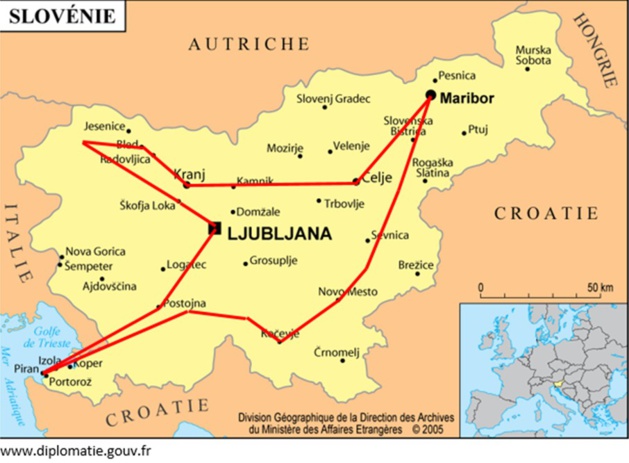 L'itinéraire parcouru. Crédit France Diplomatie. L'itinéraire parcouru. Crédit France Diplomatie.