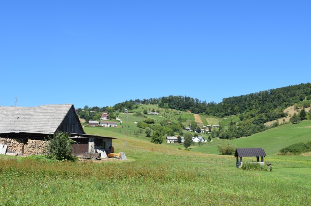 La campagne aux alentours de Cerkniča. Crédit Marie Crozier.