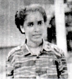 Gena, une des cadres tamoules du LTTE, morte dans une attaque suicide.