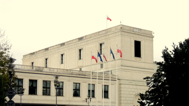 La Diète, chambre basse du Parlement polonais, à Varsovie La Diète, chambre basse du Parlement polonais, à Varsovie