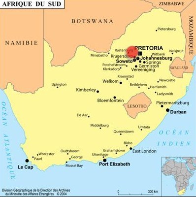 Marikana se situe dans le bassin minier de Johannesburg, près de Rustenburg à une centaine de km de la capitale