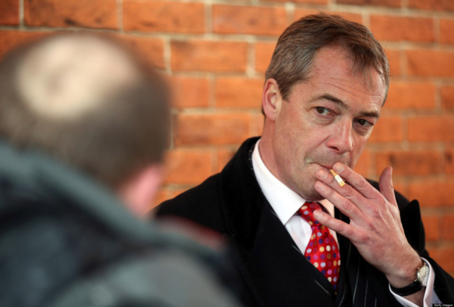 Nigel Farage, co-président Europe libertés démocratie, groupe politique au Parlement européen regroupant la Ligue du Nord et l'UKIP Nigel Farage, co-président Europe libertés démocratie, groupe politique au Parlement européen regroupant la Ligue du Nord et l'UKIP