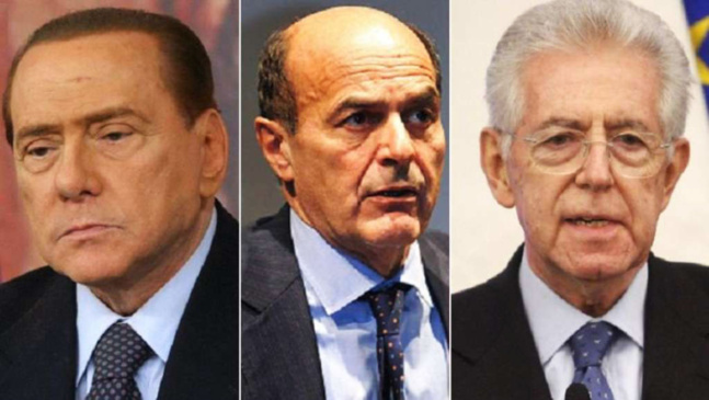 Silvio Berlusconi, Pier Luigi Bersani et Mario Monti s'affronteront les 24 et 25 février dans les bureaux de vote italiens Silvio Berlusconi, Pier Luigi Bersani et Mario Monti s'affronteront les 24 et 25 février dans les bureaux de vote italiens