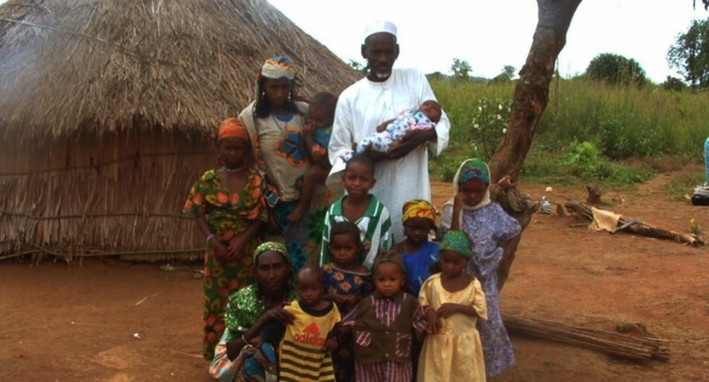 Une famille de réfugiés Mbororo non loin de Garoua Boulai
