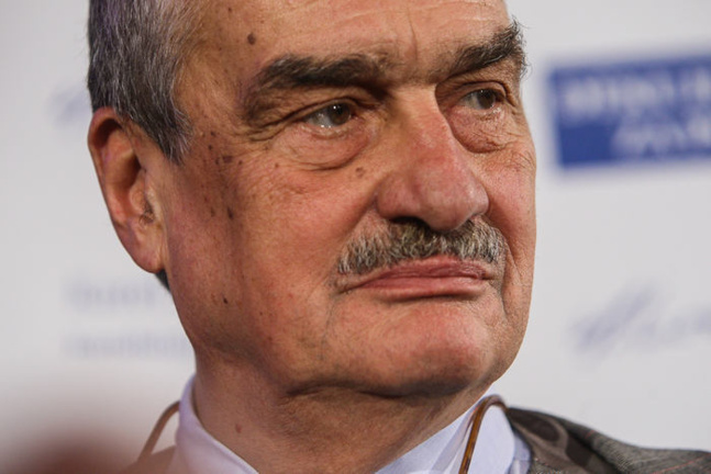 Karel Schwarzenberg après avoir perdu les premières élections présidentielles directes