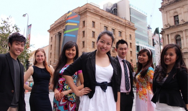 Asian students in Brisbane