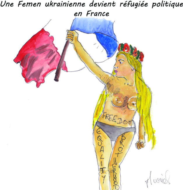 Une Femen ukrainienne devient réfugiée politique en France Une Femen ukrainienne devient réfugiée politique en France
