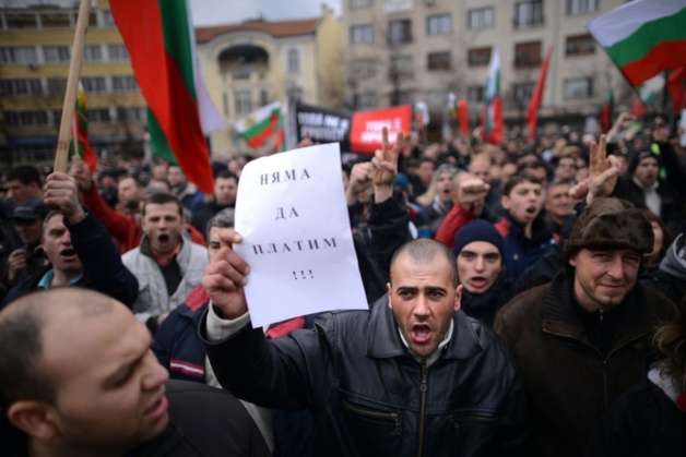 « Nous ne paierons pas » | Crédit photo -- Dimitar Dilkoff / AFP