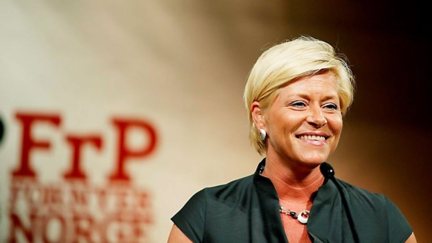 Siv Jensen, leader du FrP | Crédits photo -- Sara Johannessen/Scanpix