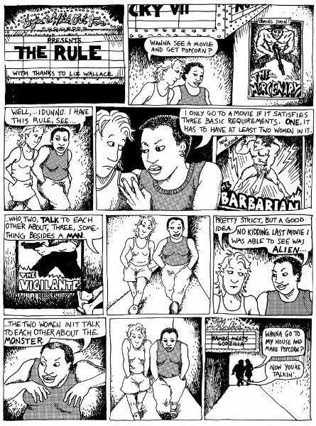 Extrait de la BD de Alison Bechdel Extrait de la BD de Alison Bechdel