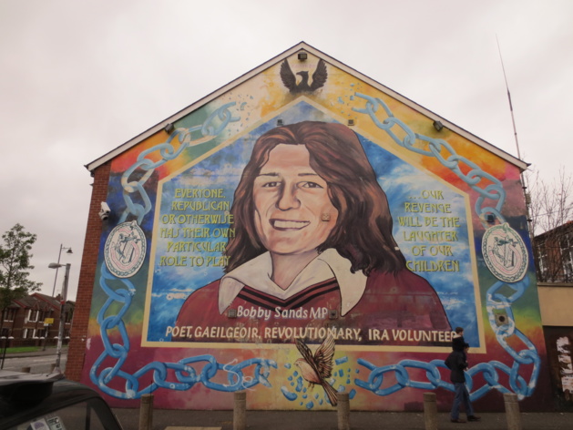 Peinture murale représentant Bobby Sands | Crédits photo : Lauren Konopacz/Le Journal International