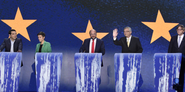 Les principaux candidats à la Présidence de la Commission européenne. Crédit : Huffington Post Les principaux candidats à la Présidence de la Commission européenne. Crédit : Huffington Post