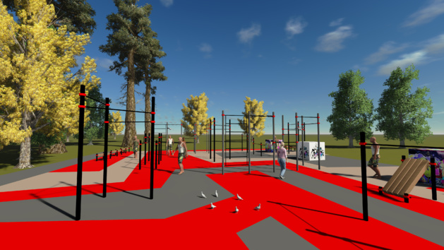 Exemple de terrain de Street Workout. Crédits DR. Exemple de terrain de Street Workout. Crédits DR.