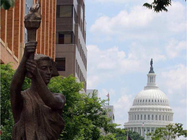 Le Monument aux victimes du communisme à Washington. Crédit Karen Bleier / AFP Le Monument aux victimes du communisme à Washington. Crédit Karen Bleier / AFP