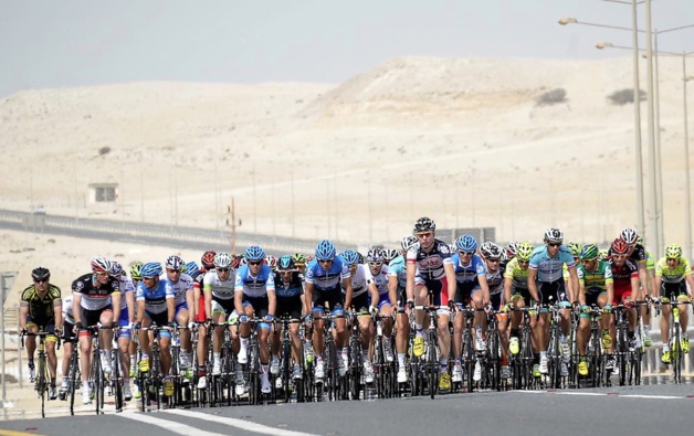 Plus de 130 coureurs étaient au départ du Tour du Qatar cette année. Crédit Nicolas Bouvy