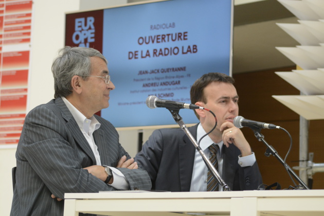 Jean Jack Queyranne et Nils Schmid à l'European Lab - Crédit : Auriane Guiot Jean Jack Queyranne et Nils Schmid à l'European Lab - Crédit : Auriane Guiot