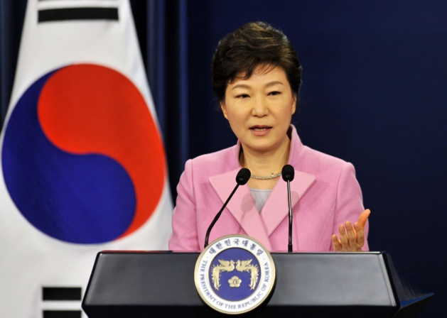 La présidente coréenne, Park Geun-hye est à la tête de l'Etat depuis février 2013. Crédit Jung Yeon-je/AP La présidente coréenne, Park Geun-hye est à la tête de l'Etat depuis février 2013. Crédit Jung Yeon-je/AP
