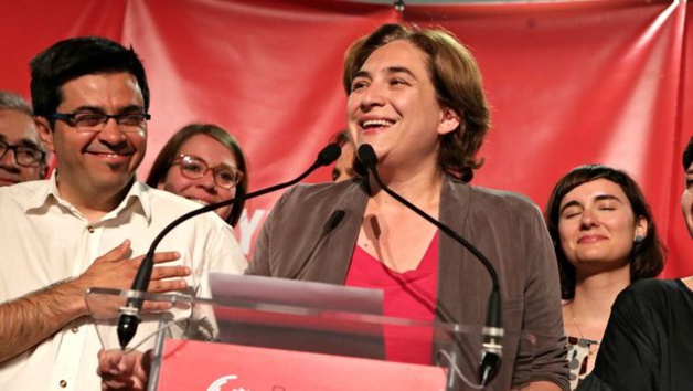 Ada Colau lors de son discours de victoire à Barcelone - Crédits: eldiario.es - Enric Català