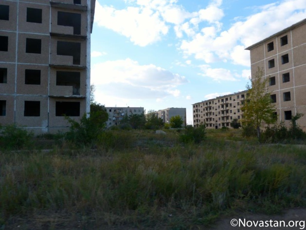 Le centre de Zaoziorny, au Kazakhstan. Crédit : Anatole Douaud