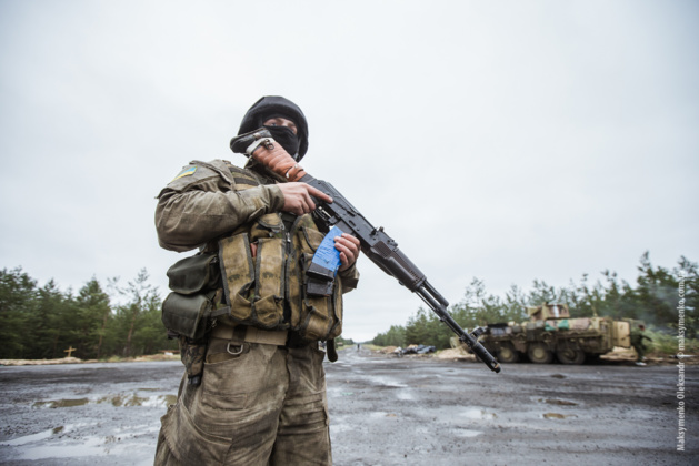 L'armée ukrainienne coupe une route vers Sloviansk - Crédits Sasha Maksymenko L'armée ukrainienne coupe une route vers Sloviansk - Crédits Sasha Maksymenko