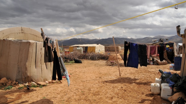 Un camp de réfugiés dans la Vallée de la Bekaa, Liban. Crédit Maurice Page