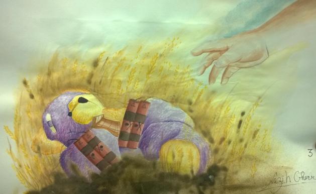 Dessin d'un étudiant. Crédit Salomé Ietter Dessin d'un étudiant. Crédit Salomé Ietter