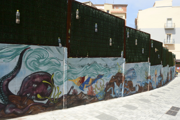 Le système de bouteilles mis en place par les riverains. Crédit Auriane Guiot Le système de bouteilles mis en place par les riverains. Crédit Auriane Guiot