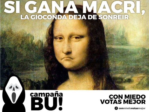 « Si Macri gagne, la Joconde ne sourira plus » – Crédit Conmiedovotasmejor