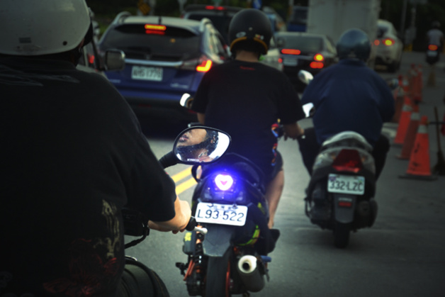 Scooter driving in Taiwan