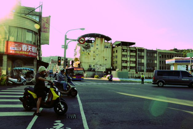 Scooter driving in Taiwan