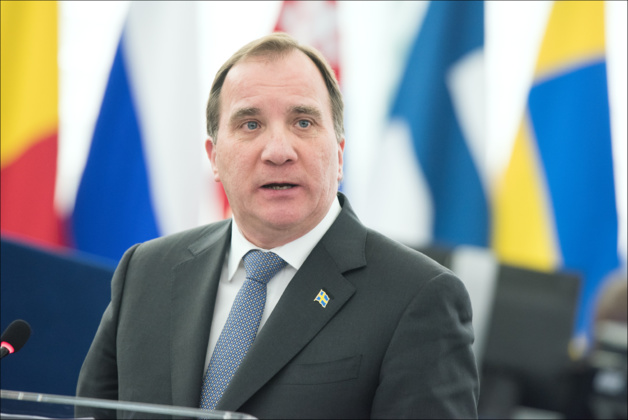 Le Premier ministre Stefan Löfven lors d'un débat au Parlement européen en mars 2016, où il appelait à une réforme de la politique d'asile commune. Crédit : Pietro Naj-Oleari / 2016 European Union / European Parliament (licence CC)