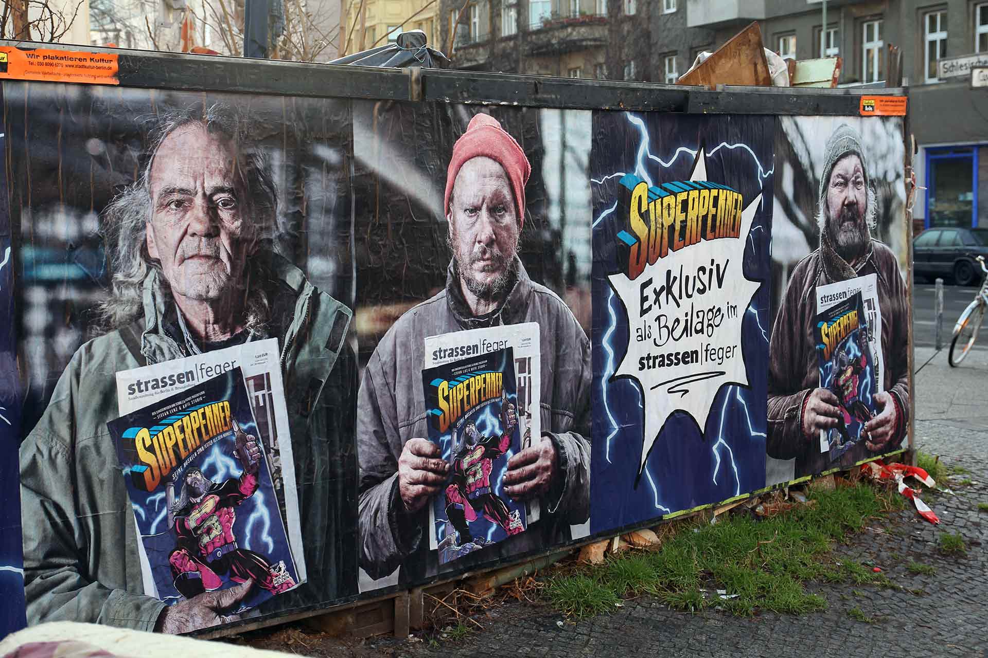 « Superpenner », la bande dessinée sur les sans abris | Crédits Photo -- STRASSENFEGER Berlin ®