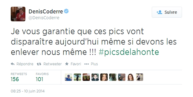 Tweet de Denis Coderre Tweet de Denis Coderre