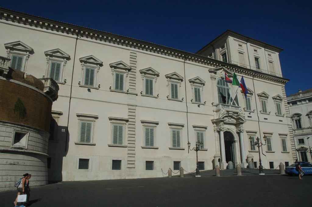 Le palais du Quirinal, sur la colline éponyme de Rome, résidence du président de la République italienne - Crédit André Forissier