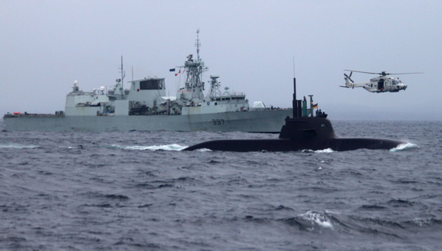 Lançamento do exercício de guerra anti-submarino « Dynamic Mongoose » ao largo das costas da Noruega - Crédito : OTAN