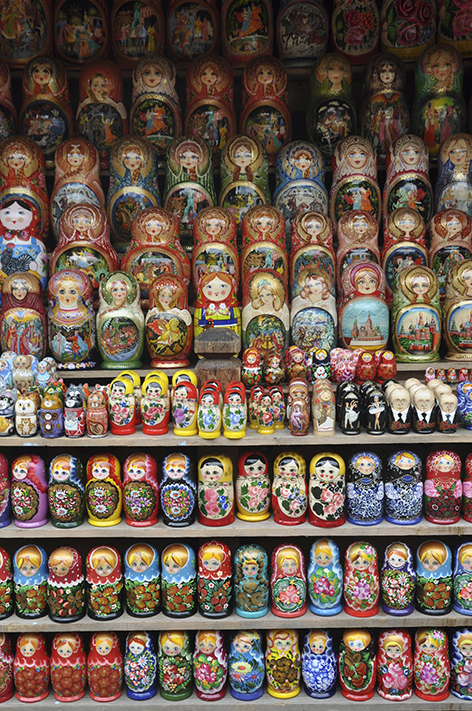 As bonecas Russas de l'Izmailovsky Market. Créditos : Juliette Lissandre