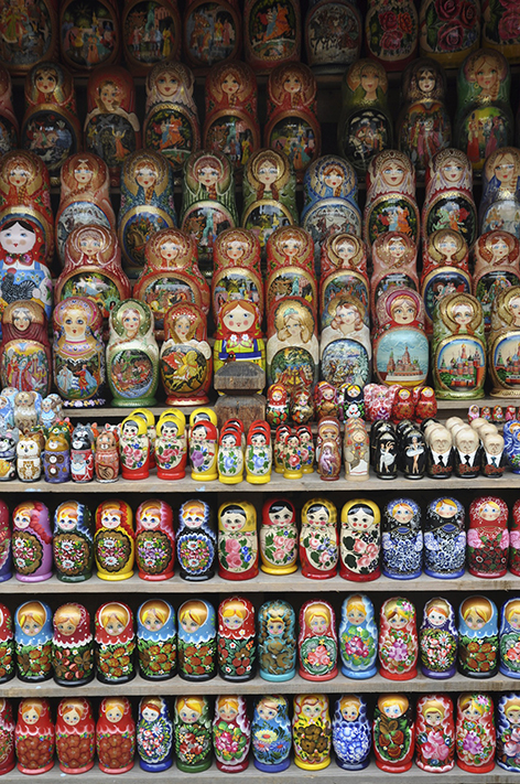 As bonecas Russas de l'Izmailovsky Market. Créditos : Juliette Lissandre
