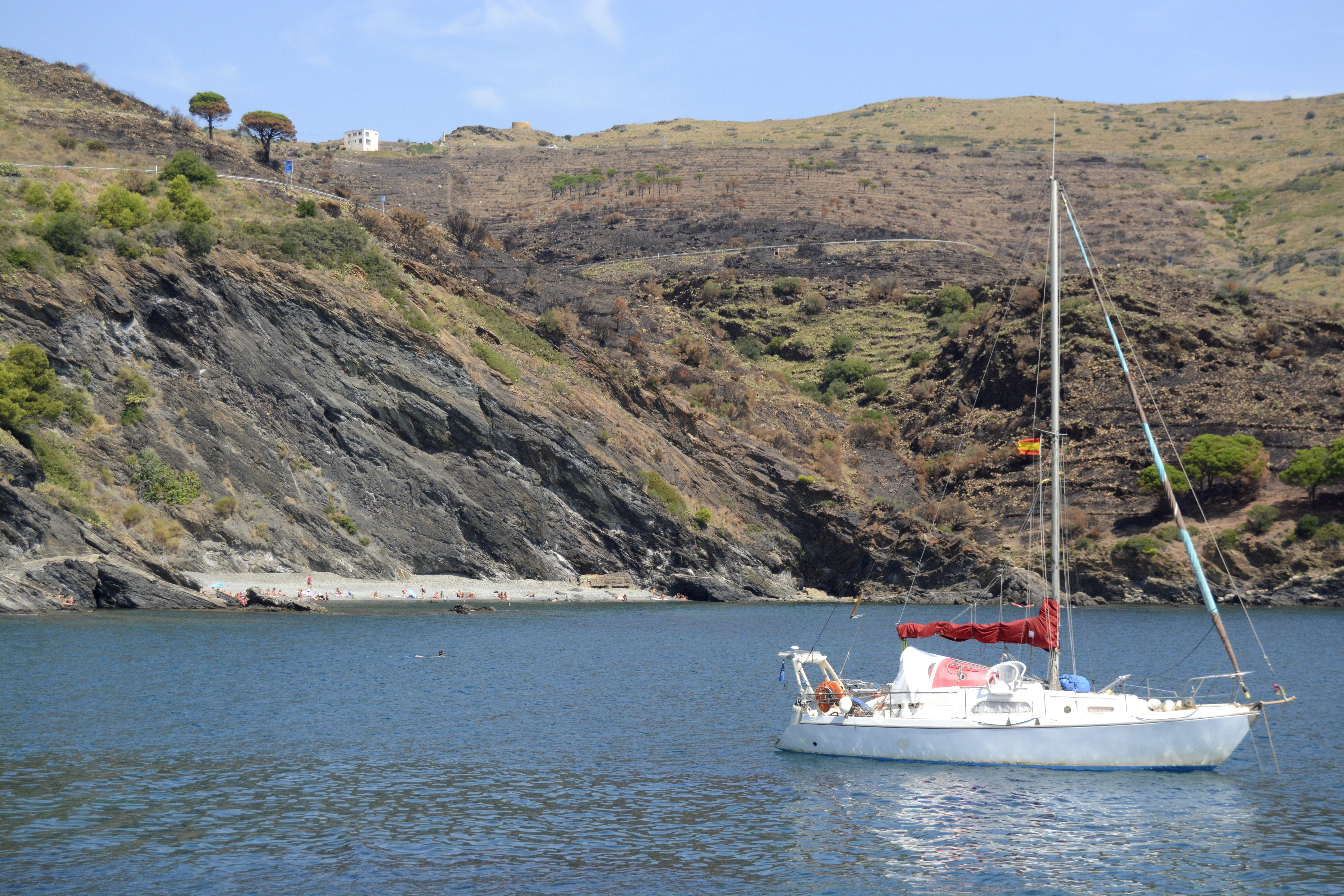 Les Tres Platgetes vu depuis l’Embarcador qui mène à la ville. Crédit Auriane Guiot Les Tres Platgetes vu depuis l’Embarcador qui mène à la ville. Crédit Auriane Guiot