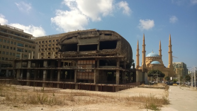 The Egg, or the Dome, was the first and greatest movie theatre in Lebanon in the 1950s. During the civil war, it was destroyed for the most part. Credit Salomé Ietter