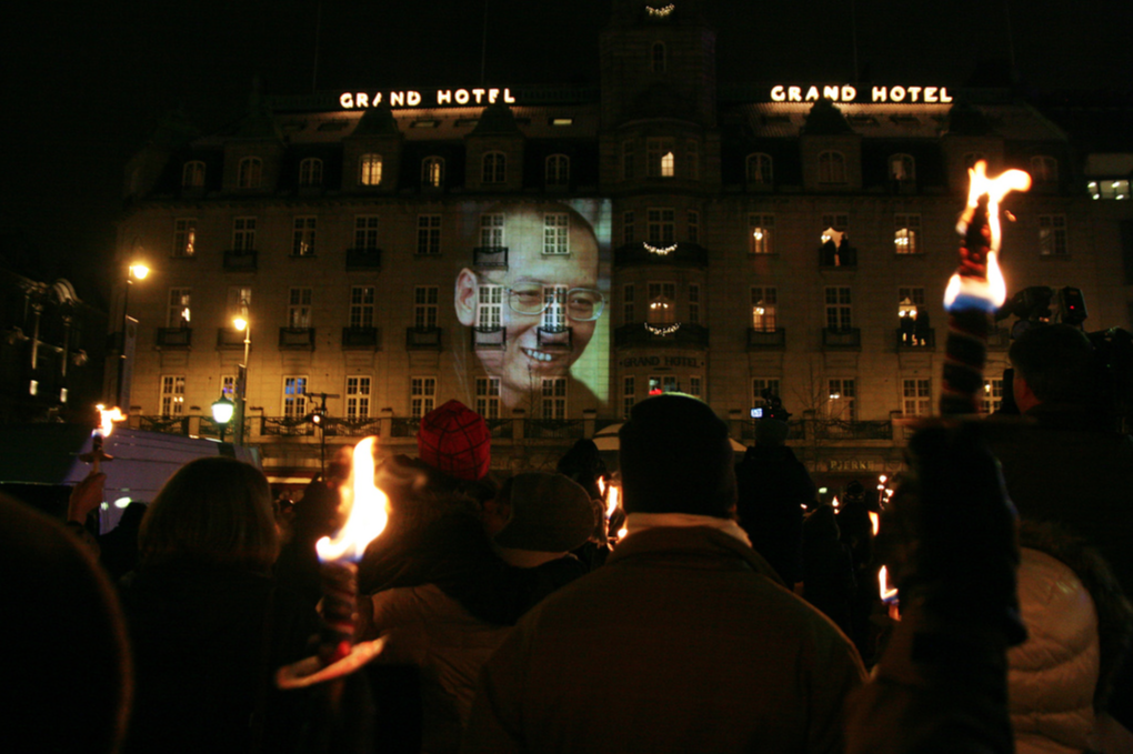 Manifestation de soutien à Liu Xiaobo à Oslo - Crédit Erik F. Brandsborg
