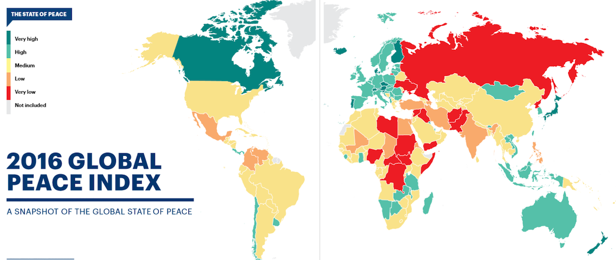 Global Peace Index 2016 - Capture d'écran Global Peace Index 2016 - Capture d'écran