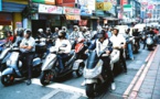 Scooter driving in Taiwan