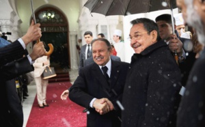 Algérie, le président cubain Raul Castro s'entretient avec Abdelaziz Bouteflika