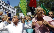 Manifestation au Portugal pendant la réunion de la BCE
